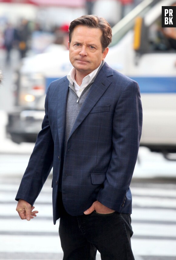 Michael J. Fox pendant le tournage de sa série The Michael J Fox Show