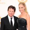 Michael J. Fox et sa femme Tracy Pollan sur le tapis rouge des Emmy Awards 2013