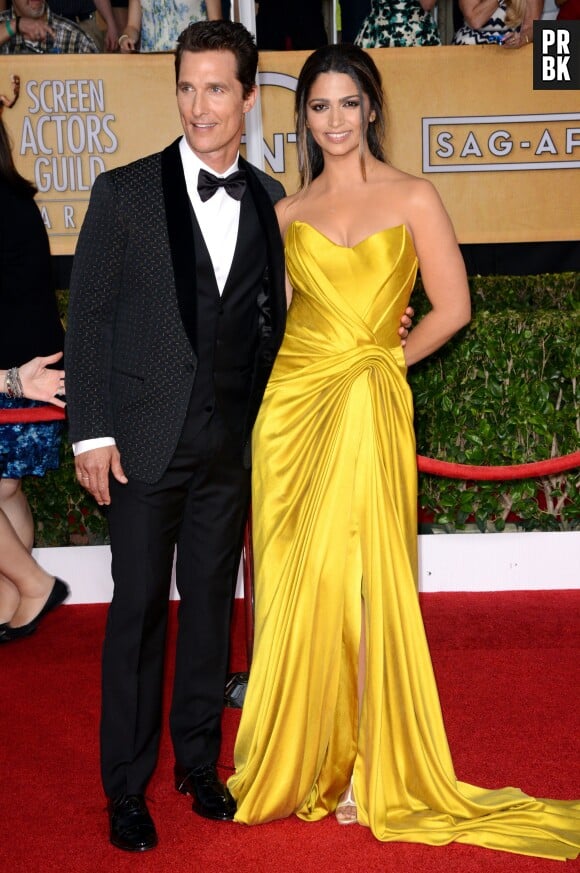 SAG Awards 2014 : Matthew McConaughey et sa femme à Los Angeles le samedi 18 janvier