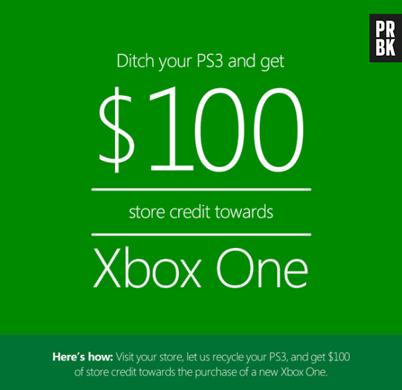 Lachez votre PS3, récupérez 100$ pour acheter une Xbox One