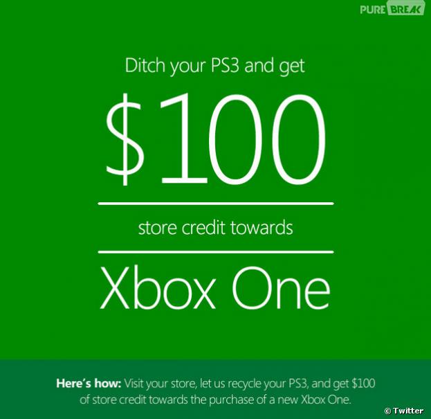 Lachez votre PS3, récupérez 100$ pour acheter une Xbox One