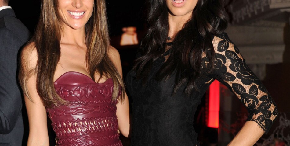 Adriana Lima et Alessandra Ambrosio : les Anges Victoria&#039;s Secret en duo pour une soirée pré Super Bowl, le 1er février 2014 à New York