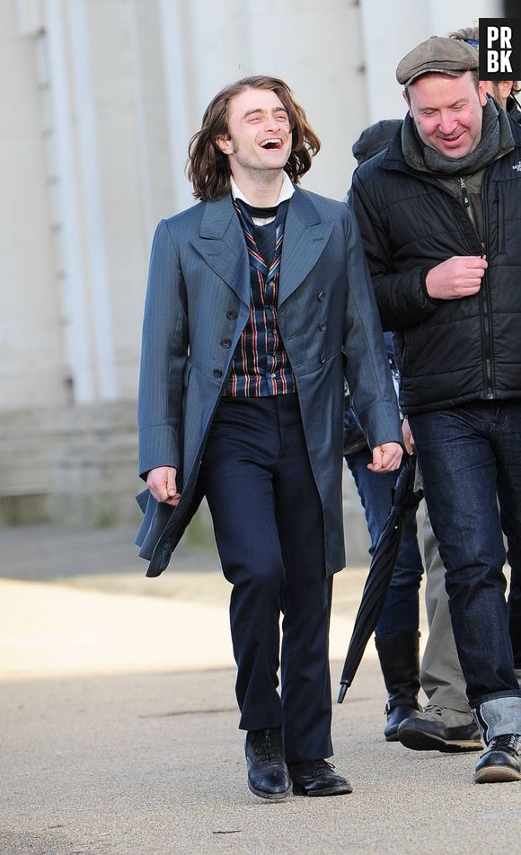 Daniel Radcliffe méconnaissable sur le tournage du film Frankenstein à Londres, le 26 février 2014