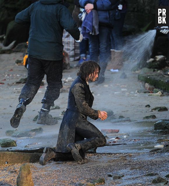 Daniel Radcliffe méconnaissable sur le tournage du film Frankenstein à Londres, le 26 février 2014