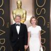 Harrison Ford et Calista Flockhart sur le tapis-rouge des Oscars le 2 mars 2014