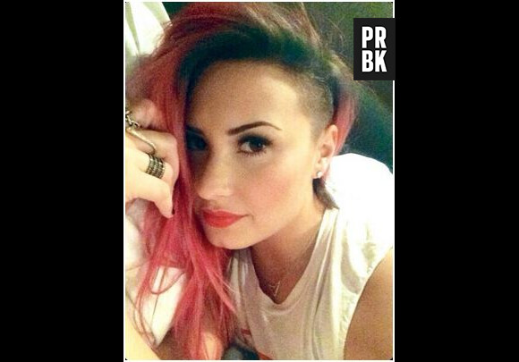 Demi Lovato dévoile sa coupe rasée sur Twitter, le 4 mars 2014