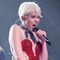 Miley Cyrus plonge sa tête dans les seins d&#039;une géante en plein concert