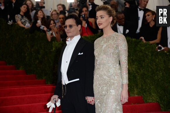 Johnny Depp et Amber Heard au MET Gala à New York le 5 mai 2014