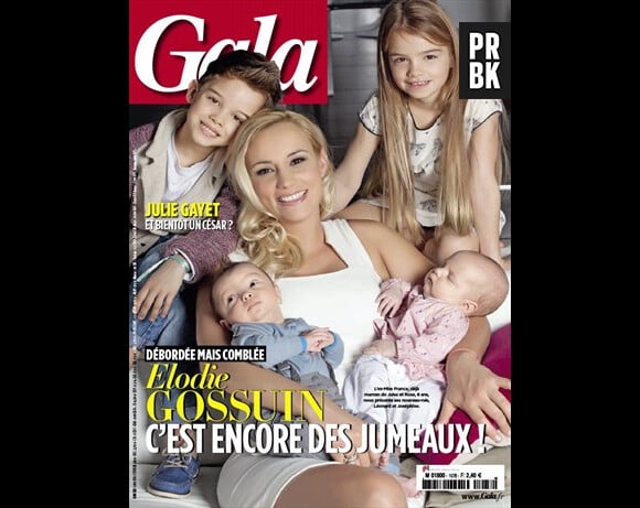 Elodie Gossuin et sa petite famille en Une du magazine Gala