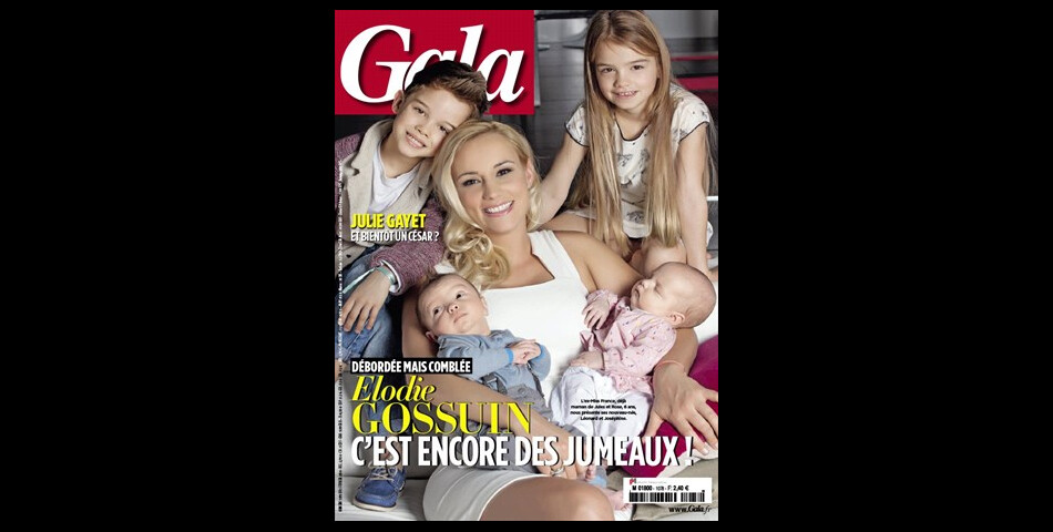  Elodie Gossuin et sa petite famille en Une du magazine Gala 
