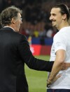  Zlatan Ibrahimovic et Laurent Blanc complices au Parc des Princes, le 7 mai 2014 