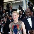 Cate Blanchett sur le tapis rouge du Festival de Cannes 2014, le vendredi 16 mai