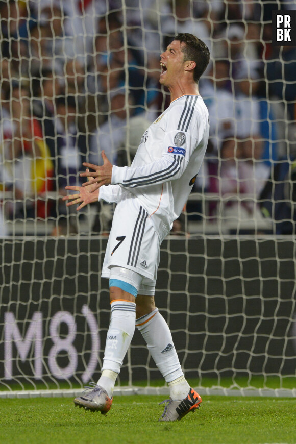 Cristiano Ronaldo, fou de bonheur après la victoire du Real Madrid en Ligue des Champions le 24 mai 2014