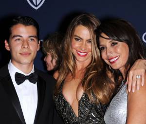 Sofia Vergara heureuse &agrave; l'after party InStyle/Warner Bros des Golden Globes 2014, le 12 janvier 2014 &agrave; Los Angeles