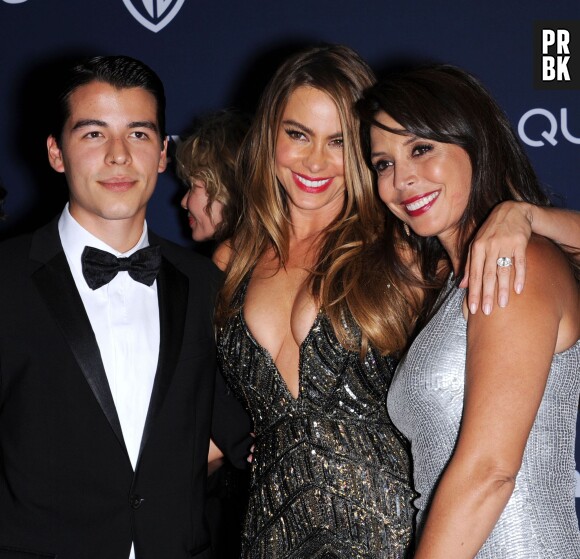 Sofia Vergara heureuse à l'after party InStyle/Warner Bros des Golden Globes 2014, le 12 janvier 2014 à Los Angeles
