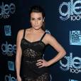  Lea Michele sexy en dentelle pour f&ecirc;ter l'&eacute;pisode 100 de Glee, le 18 mars 2014 au Chateau Marmont de Los Angeles 