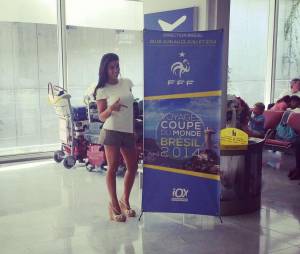 Ludivine Sagna avant son d&eacute;part pour le Br&eacute;sil, le 22 juin 2014