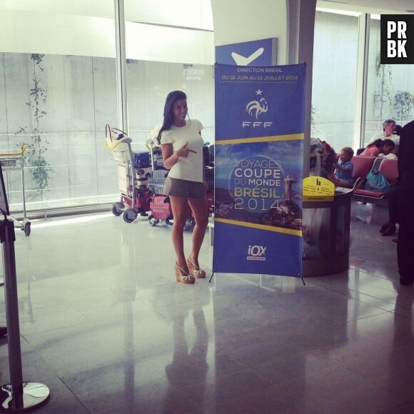 Ludivine Sagna avant son départ pour le Brésil, le 22 juin 2014