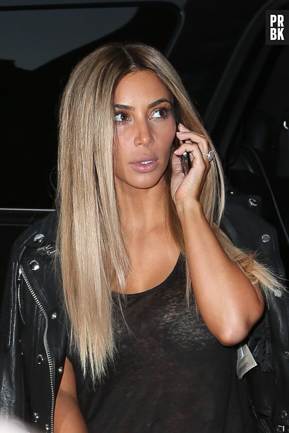 Kim Kardashian blonde dans les rues de New York, le 25 juin 2014