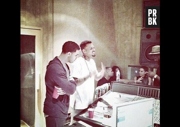 Chris Brown et Drake en studio