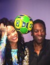 Rihanna et Pelé avant la finale du Mondial 2014