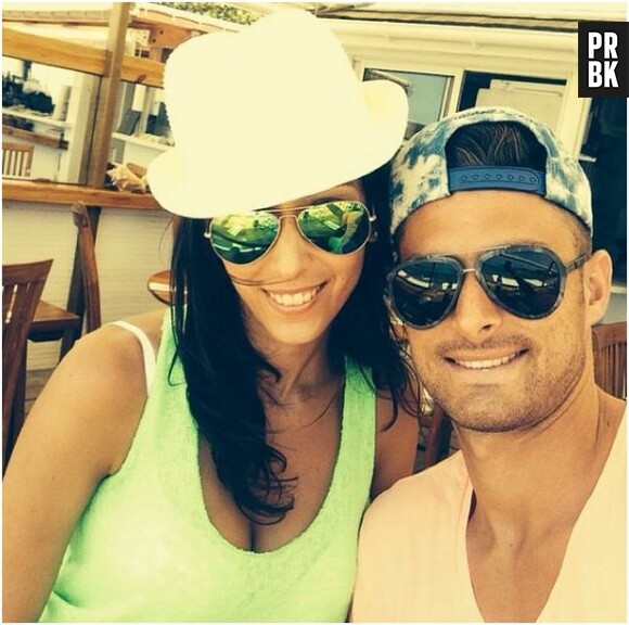 Olivier Giroud et sa femme Jennifer en vacances après la Coupe du Monde 2014