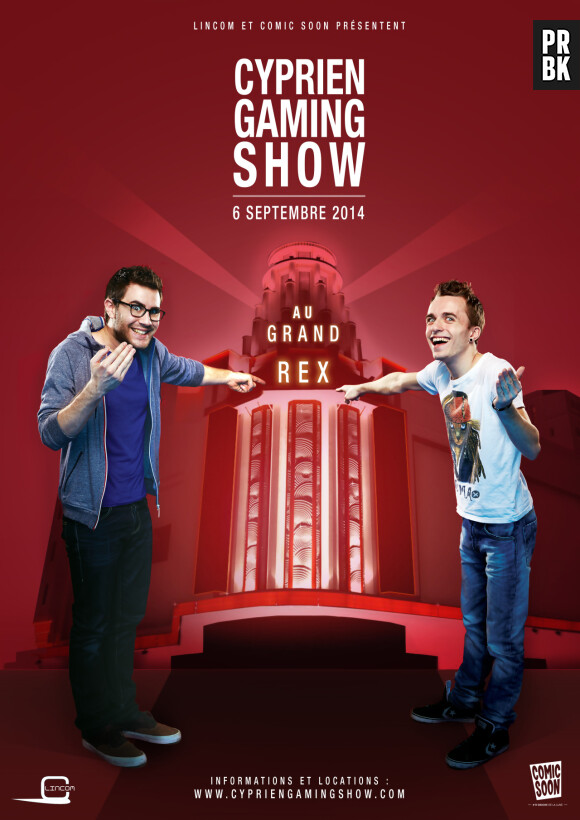 Cyprien Gaming Show : Cyprien et Squeezie envahissent Le Grand Rex le temps d'une soirée, le 6 septembre 2014