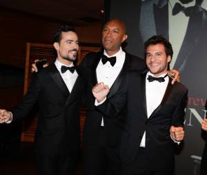 Damien Sargue, Bruce Johnson et Amir à la soirée Forever Gentlemen 2 à Paris, le 1er octobre 2014