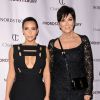 Kim Kardashian très décolletée avec sa maman Kris Jenner à la soirée Charlotte Tilbury à Los Angeles, le 9 octobre 2014