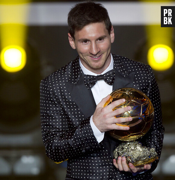 Lionel Messi à la cérémonie du Ballon d'or 2012