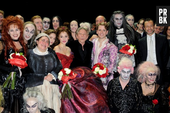 Roman Polanski et la troupe du Bal des Vampires, le 16 octobre 2014 au Théâtre Mogador