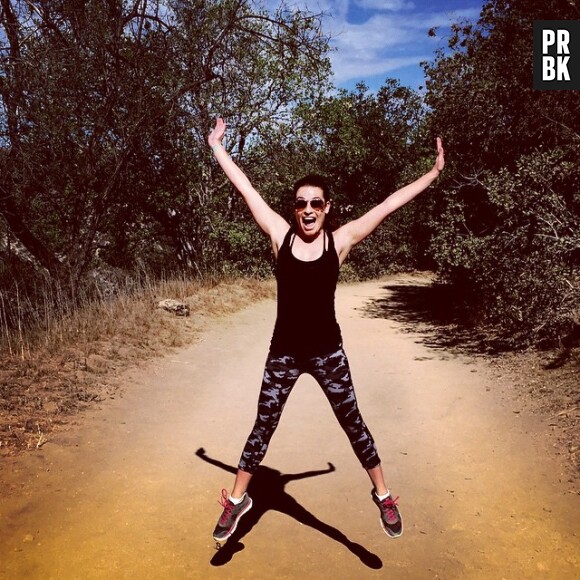 Lea Michele : joie de vivre sur Instagram le 26 octobre 2014