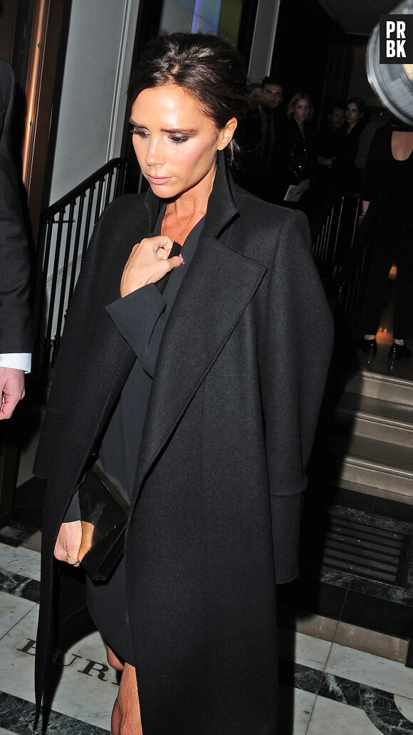 Victoria Beckham à la soirée Burberry, le 3 novembre 2014 à Londres