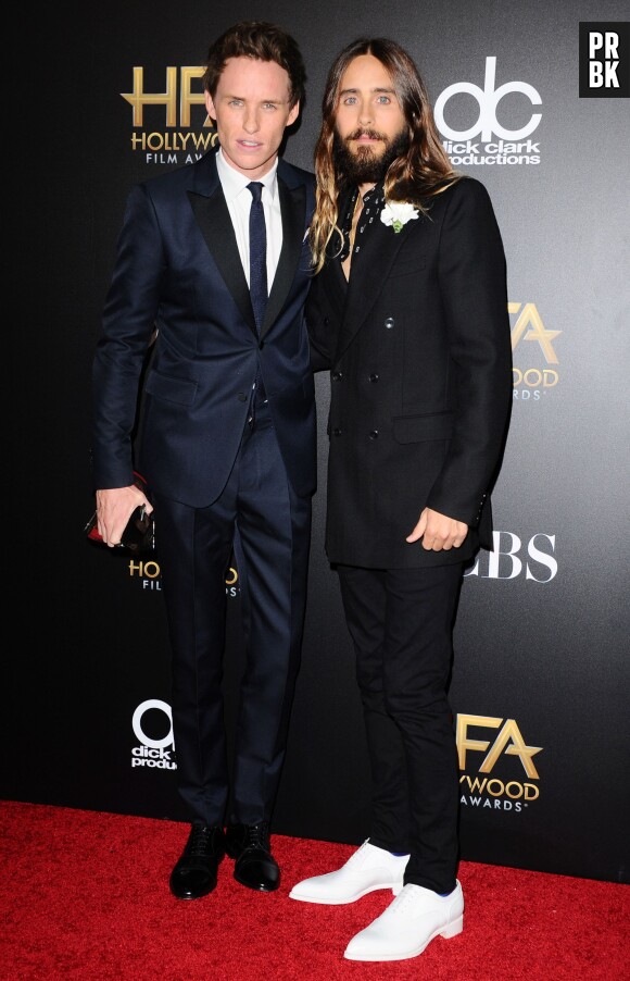 Eddie Redmayne et Jared Leto lors des Hollywood Film Awards 2014, le 14 novembre à Los Angeles
