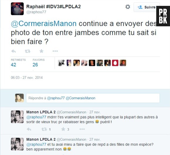 Les Princes de l'amour 2 : Raphaël VS Manon, clash sur Twitter