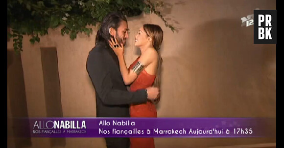 Nabilla Benattia et Thomas Vergara lors de leurs fiançailles à Marrakech, dans Allô Nabilla
