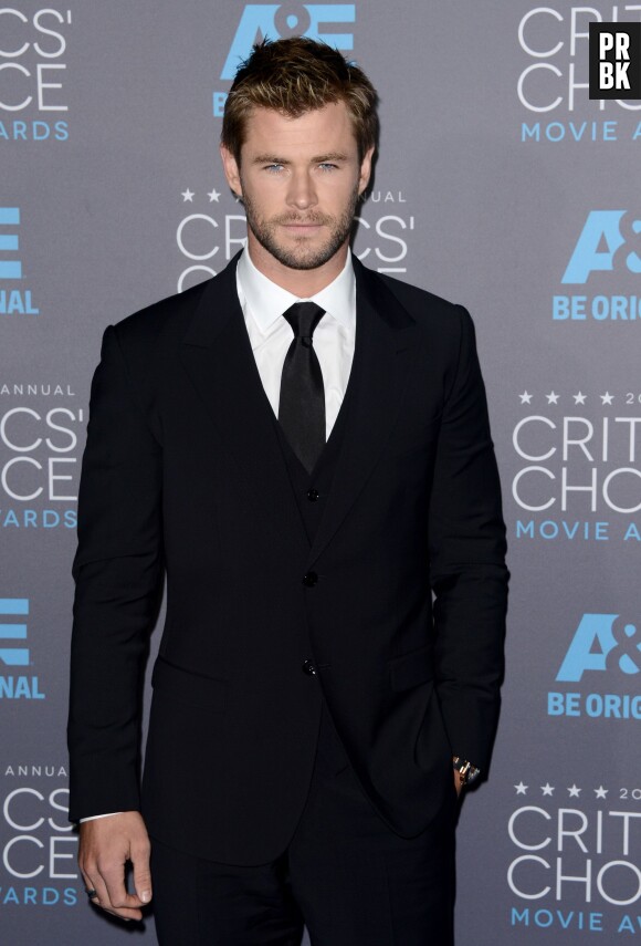 Chris Hemsworth sur le tapis rouge de la 20e cérémonie des Critics' Choice Awards 2015, à Los Angeles le 15 janvier 2015