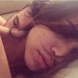 Leila Ben Khalifa : selfie au lit avec Aymeric Bonnery sur dévoilé sur Instagram, le 26 janvier 2015