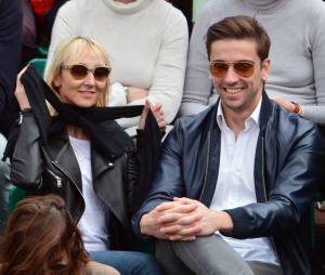Audrey Lamy et Thomas à Roland Garros