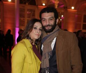 Ramzy et sa compagne Marion aux Trophées du Film Français, le 12 février 2015 à Paris