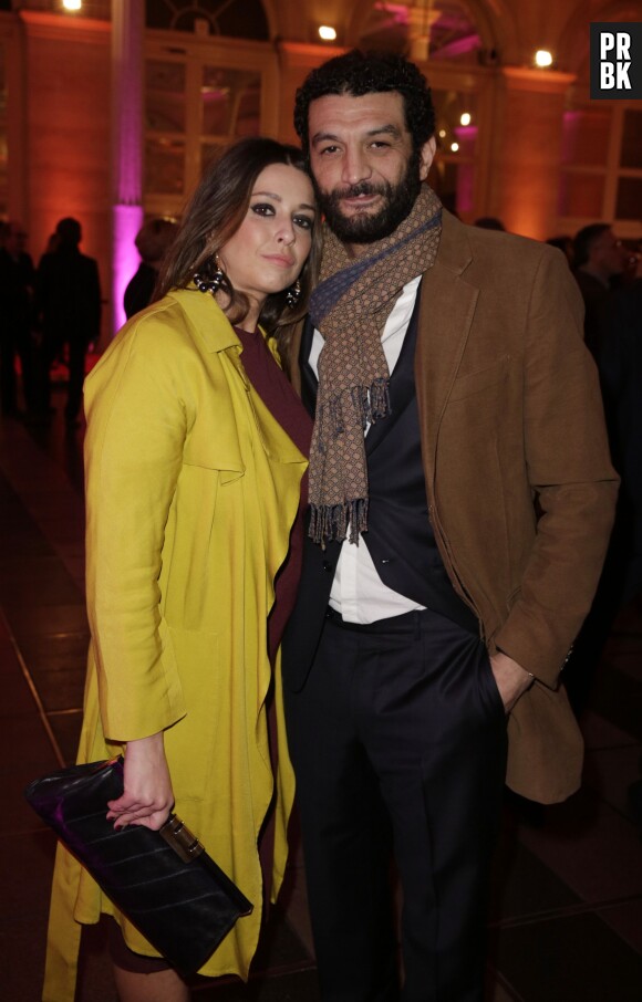 Ramzy et sa compagne Marion aux Trophées du Film Français, le 12 février 2015 à Paris