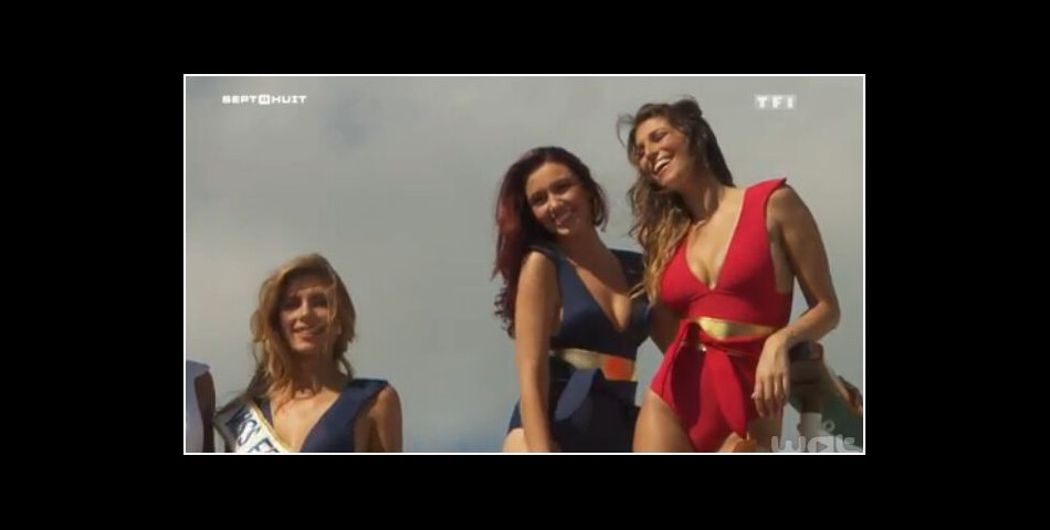 Camille Cerf, Delphine Wespiser et Laury Thilleman sexy dans un reportage de Sept à Huit, le 15 février 2015 sur TF1