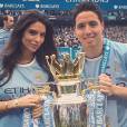  Samir Nasri et sa petite-amie Anara Atanes fêtent le titre de Manchester City en mai 2014 