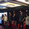 Jenna Ushkowitz, Becca Tobin, Jacob Artist, Darren Criss et Mark Sallin à la convention Gleek Reunion à Paris le 21 mars 2015