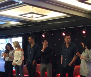 Jenna Ushkowitz, Becca Tobin, Jacob Artist, Darren Criss et Mark Sallin à la convention Gleek Reunion à Paris le 21 mars 2015