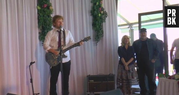 Ed Sheeran s'est invité au mariage de deux de ses fans