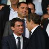 PSG/Barcelone : Manuel Valls présent au Parc des Princes le mercredi 15 avril 2015 lors du quart de finale de la Ligue des Champions