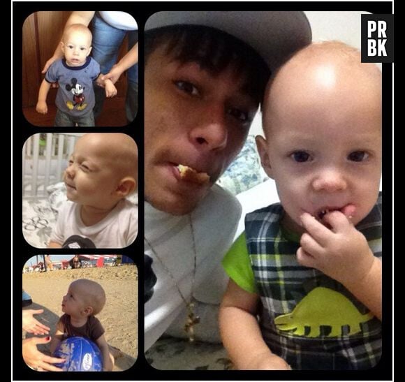 Neymar et son fils Davi Lucca en août 2012 sur Instagram