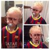 Neymar : son fils Davi Lucca avec le maillot du FC Barcelone en juin 2013