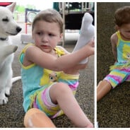 Une enfant sans pieds adopte un chiot à trois pattes : ils sont meilleurs amis et trop mignons